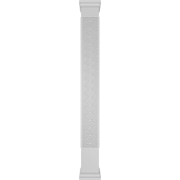 Craftsman Classic Square Non-Tapered Art Deco Fretwork Column W/ Prairie Capital & Prairie Base